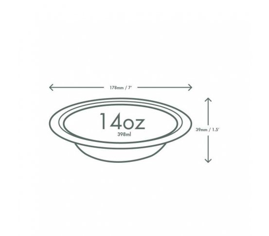 Polévková miska 400ml z cukrové třtiny (50ks)