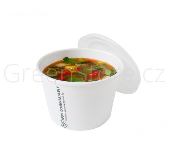 CPLA 115mm Rovné víčko (350-950ml) Vegware