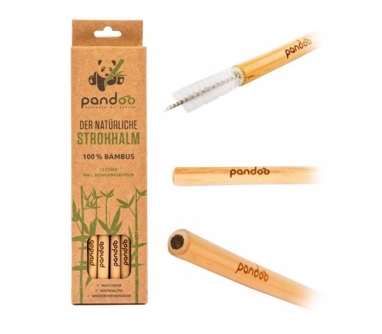 Eko brčka z bambusu na nápoje pro doma