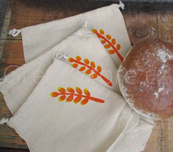 Bavlněné pytlíky na přenos pečiva s potiskem Český západ