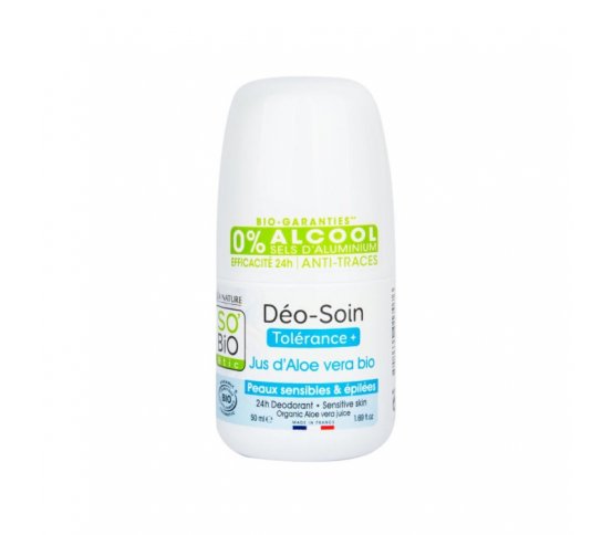 Přírodní deodorant 24h Tolerance  s aloe vera 50ml SOBiO