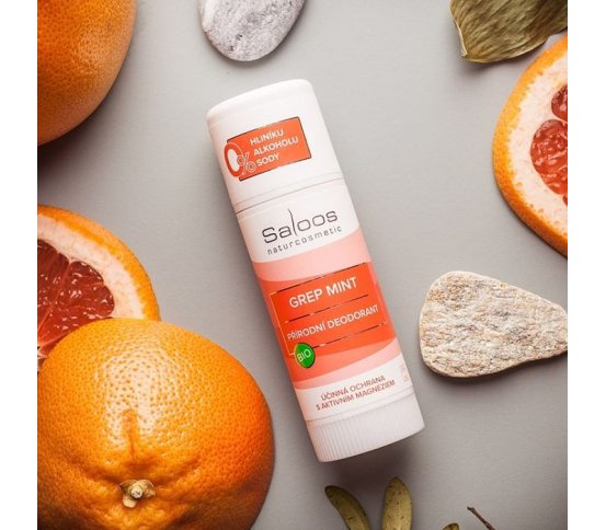 Přírodní deodorant bez sody Grep Mint 50ml BIO Saloos 2