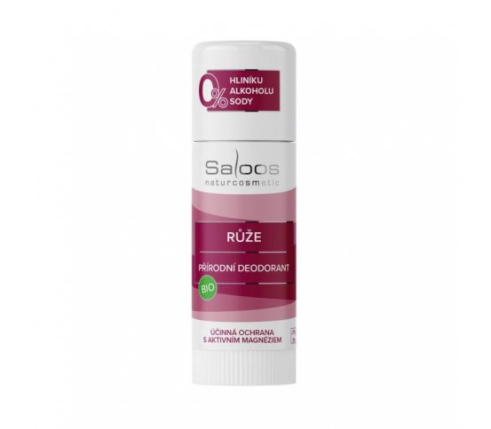 Přírodní deodorant bez sody Růže 60g BIO Saloos