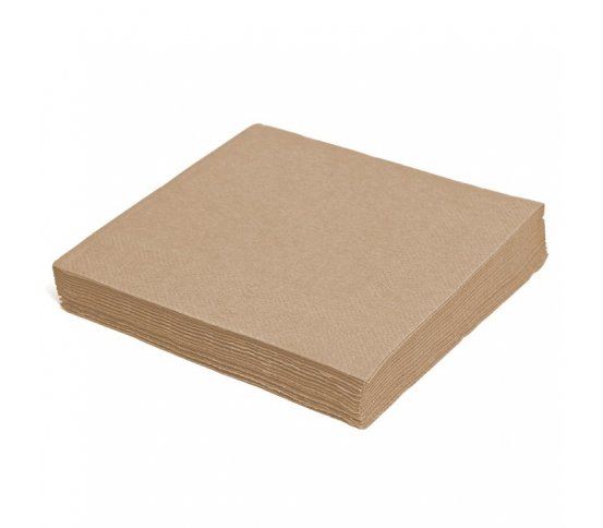 Ubrousek (PAP FSC Mix) 2vrstvý přírodní hnědý 24 x 24 cm (250 ks)
