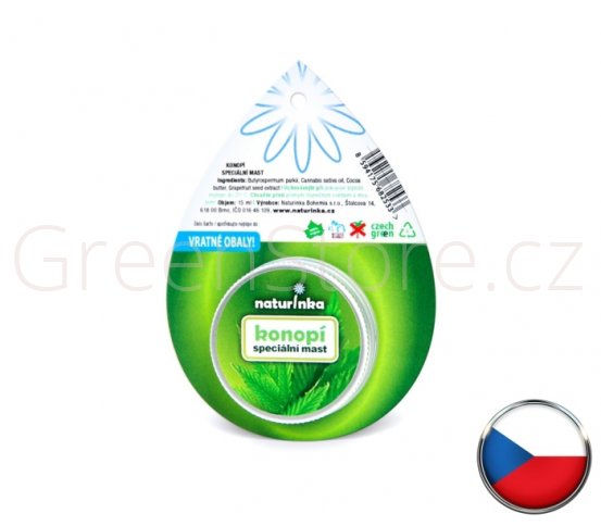 Přírodní konopná mast 15ml Naturinka