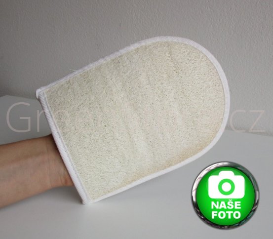 Přírodní masážní rukavice z lufy Carribean Sun