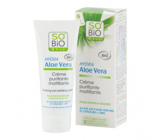 BIO Krém denní matující aloe vera 50ml SO´BIO