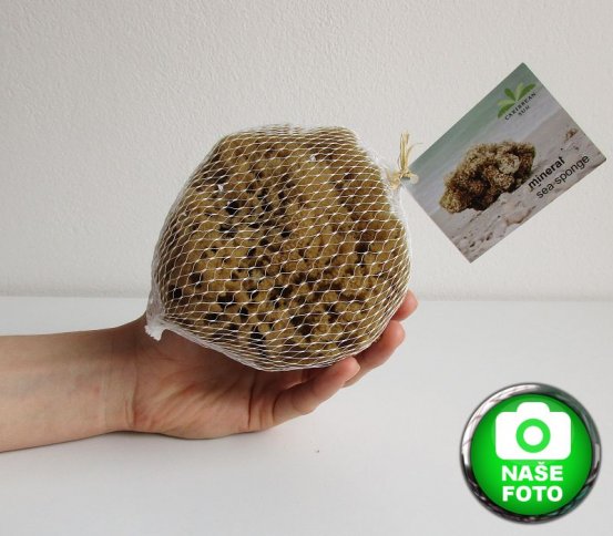 Mořská houba Mineral s provázkem 8-11cm Caribbean Sun 1