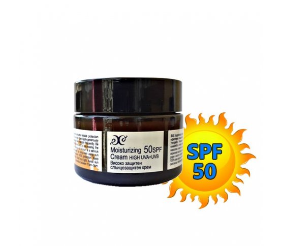 Přírodní opalovací hydratační krém na obličej 50 SPF 50ml