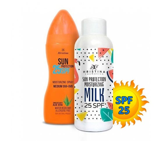 Přírodní opalovací mléko hydratační 25 SPF 150ml Hristina