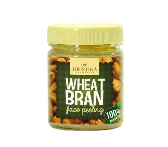  Přírodní pleťový peeling z pšeničných klíčků a otrub 200ml Hristina - SLEVA