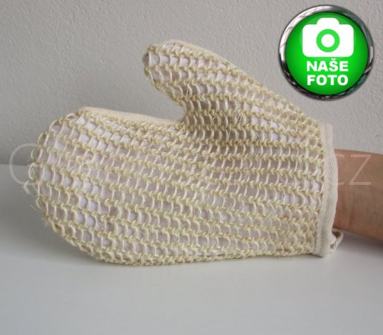 Přírodní masážní rukavice ze sisálu Carribean Sun