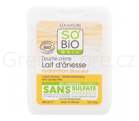 BIO Sprchový a koupelový gel s oslím mlékem 300ml SO´BIO