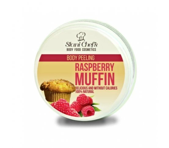 Přírodní tělový peeling malinový keks 250ml Hristina