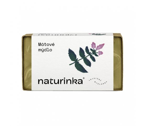 Přírodní tuhé mátové mýdlo 110g Naturinka