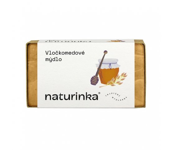 Přírodní tuhé vločkomedové mýdlo 110g Naturinka