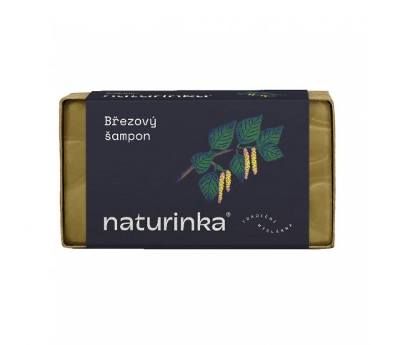 Přírodní tuhý březový šampon 110g Naturinka