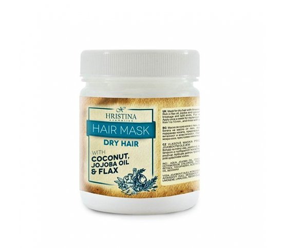 Přírodní vlasová maska pro suché vlasy 200ml Hristina