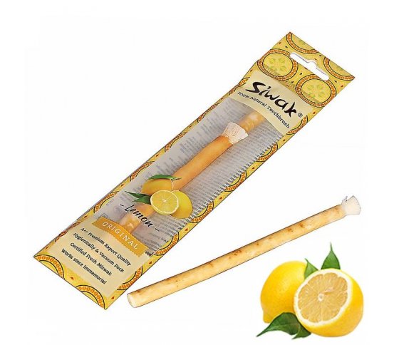 Přírodní zubní kartáček Siwak, Miswak - citron 1