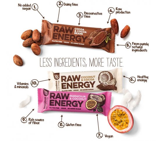 Bombus Raw energy tyčinka Banán 