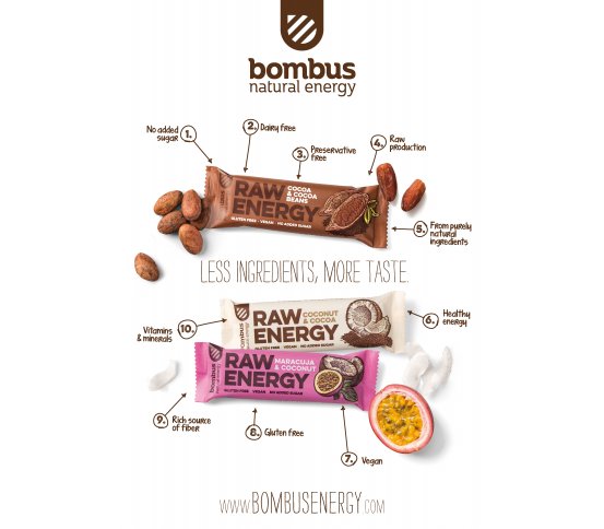 Bombus Raw energy tyčinka Peanuts 