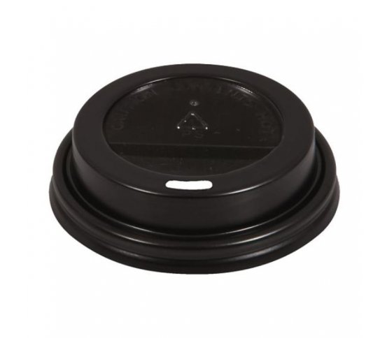 PS Víčko černé pro kelímky 90mm (100ks)