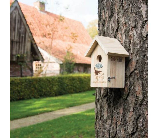 Zahradní dřevěná ptačí budka pro malé ptáky