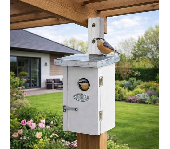 Ptačí budka pro střízlíky - otvor 3cm - bílá Esschert Design ptáci