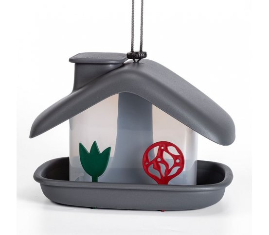 Ptačí krmítko Domek - antracit Plastia