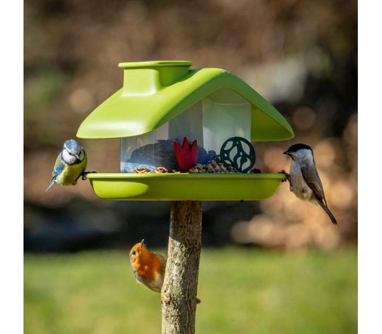 Ptačí krmítko Domek - zelené