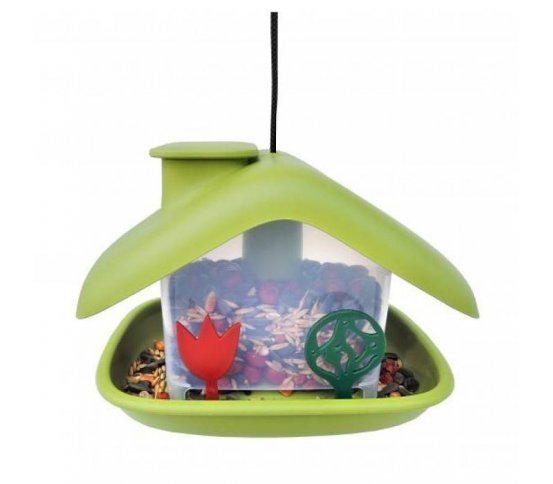 Ptačí krmítko Domek - zelené