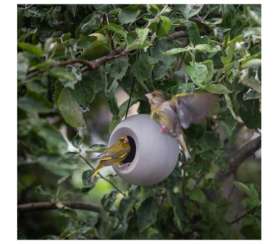 Ptačí keramické krmítko Lisa - Šedá zelená domácnost com