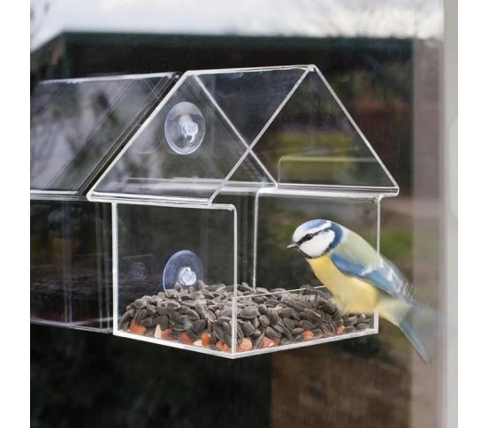 Ptačí krmítko na okno s přísavkami Esschert Design 1