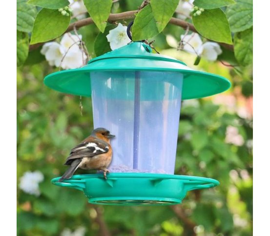 Ptačí krmítko z recyklovaného plastu - maják zelená domácnost