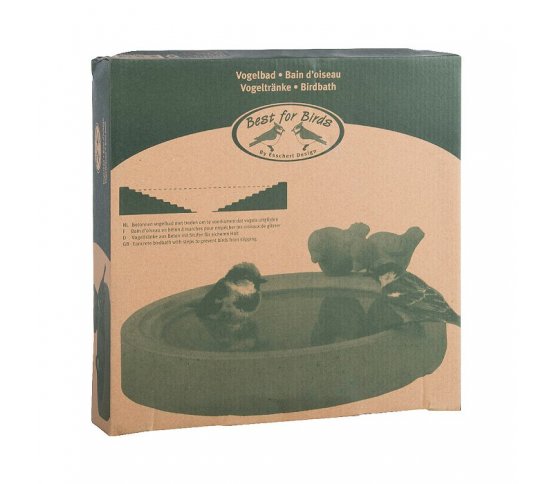 Ptačí pítko betonové 29cm se schůdky Esschert Design 3