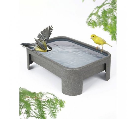 Pítko a krmítko pro ptáky na zem Johan z recykl plastu