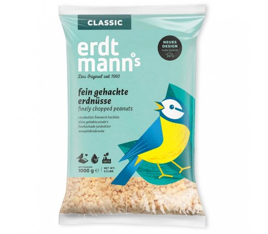 Ptačí pochoutka - sekané arašídy 1kg Erdtmann's