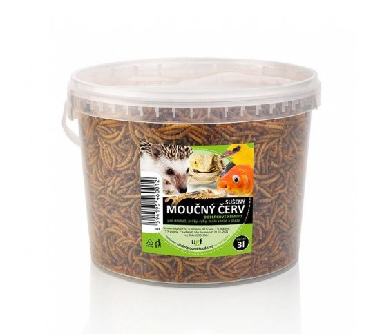Ptačí pochoutka - sušení mouční červi 3l (460g)