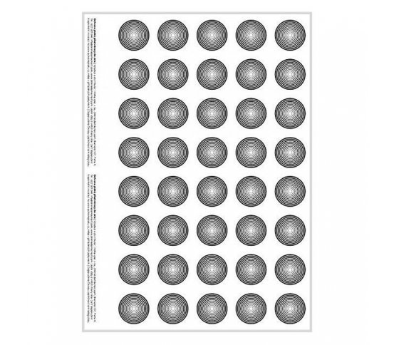 Ptačí samolepky kolečka - černé pruhy 40ks