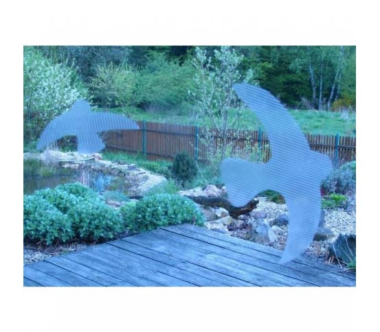 Ptačí siluety na sklo 9ks - modré s průhlednými pruhy