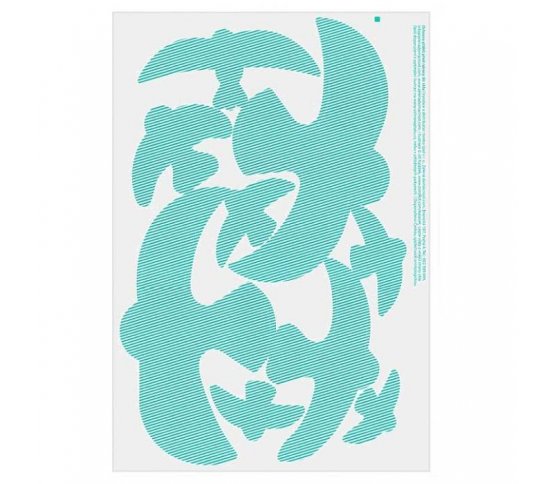 Ptačí siluety na sklo 9ks - modré s průhlednými pruhy