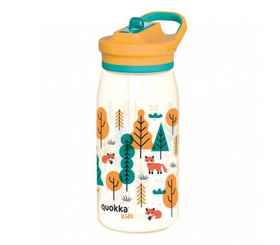 Quokka Dětská tritanová láhev s pítkem 580ml - liška