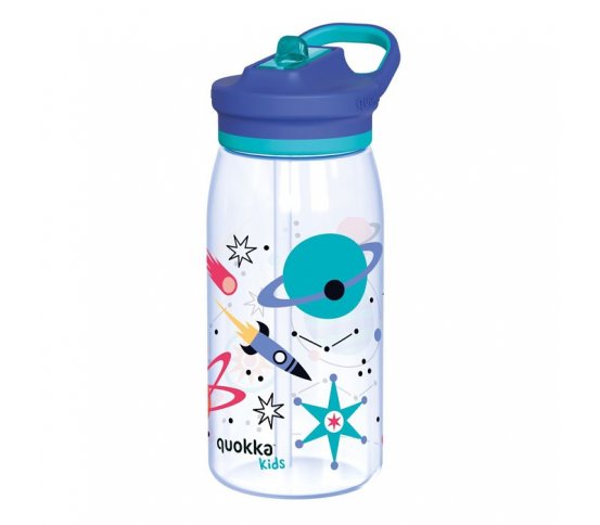 Quokka Dětská tritanová láhev s pítkem 580ml - vesmír