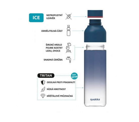 Quokka Dětská tritanová láhev Ice 430ml - moře 3