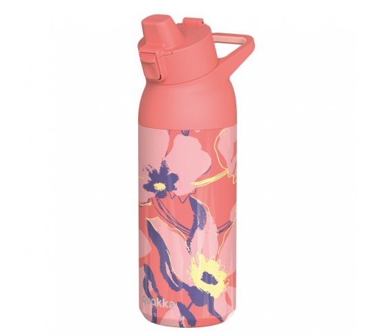 Quokka Nerezová láhev s pítkem Tide 700ml - coral sketch