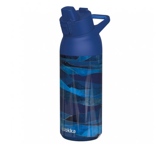 Quokka Nerezová láhev s pítkem Tide 700ml - oil mountains