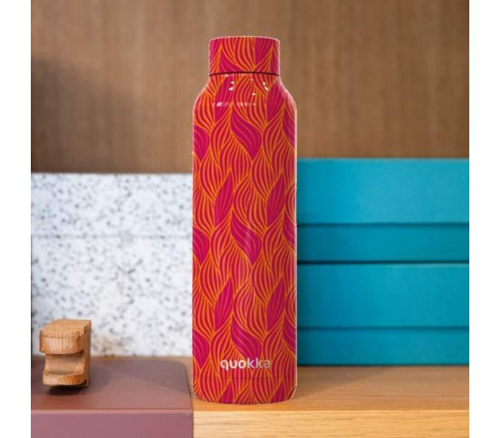 Quokka Nerezová láhev Solid 630ml - Orange Bloom 2