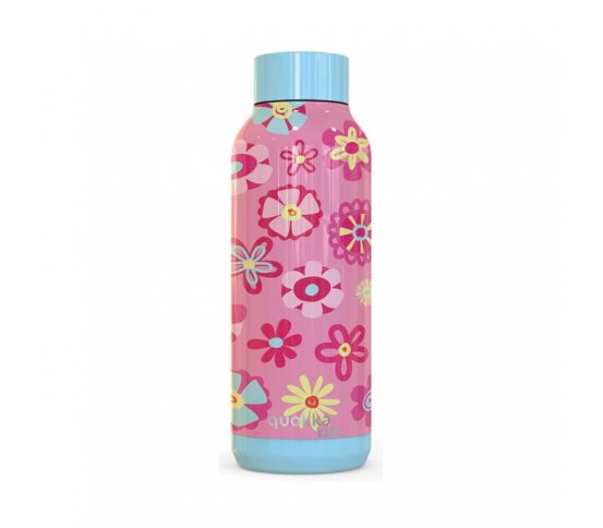 Quokka Nerezová láhev Solid Kids 510ml - flowers