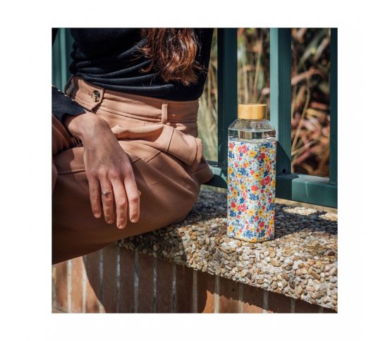 Quokka Skleněná láhev na vodu Storm 700ml - ditsy