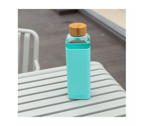 Quokka Skleněná láhev na vodu Storm 700ml - teal